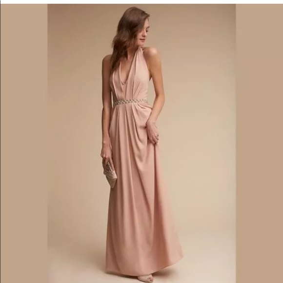 Jill Stuart Dresses & Skirts - Last chance 🚨🚨NEW BHLDN JILL STUART RASA HALTER PLUNGING NECK MAXI DRESS GOWN